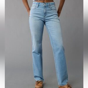 American Eagle Outfitters Light Blue High-Rise Mom Jeans